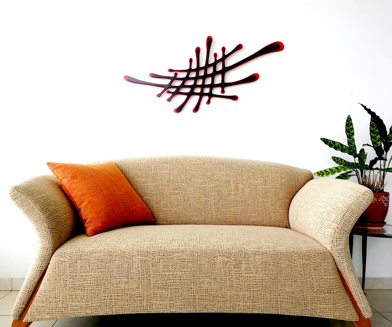 Metal Wall Art Hashtag Sculpture Black & Red Home Décor in Etsy