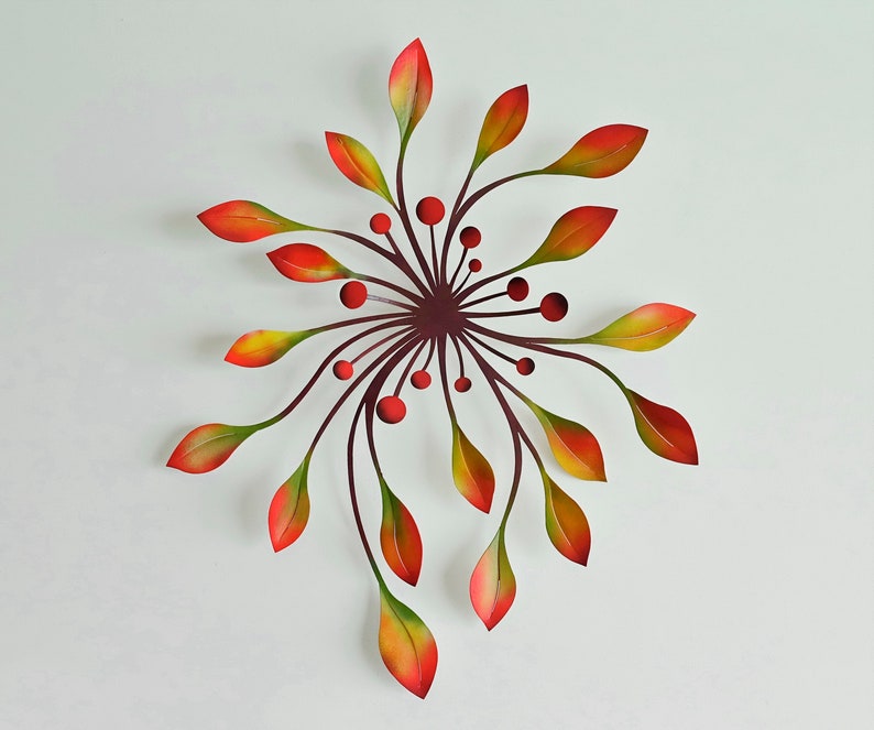 Autumn Leaves Metal Wall Art Fall Foliage Home Décor Shades Etsy