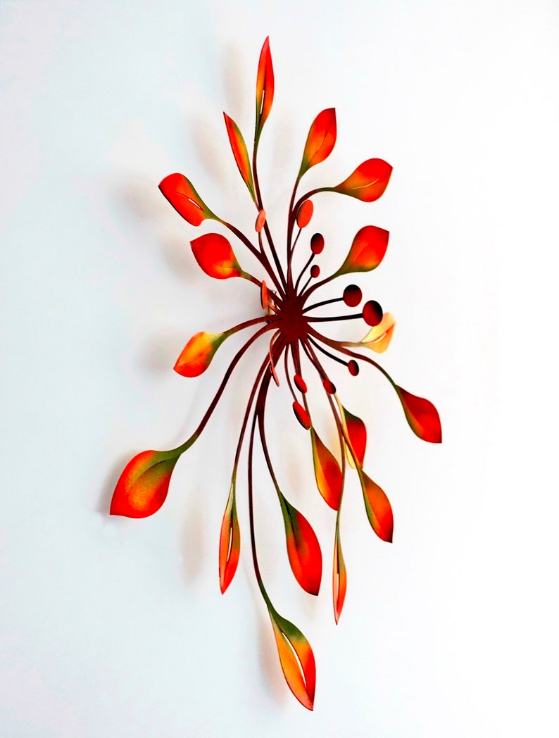 Autumn Leaves Metal Wall Art Fall Foliage Home Décor Shades Etsy