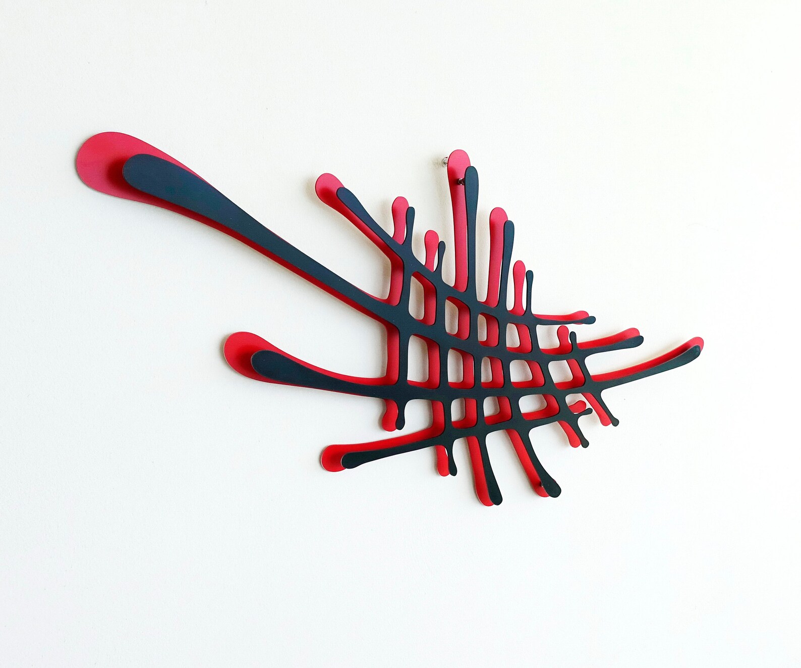 Metal Wall Art Hashtag Sculpture Black & Red Home Décor in | Etsy