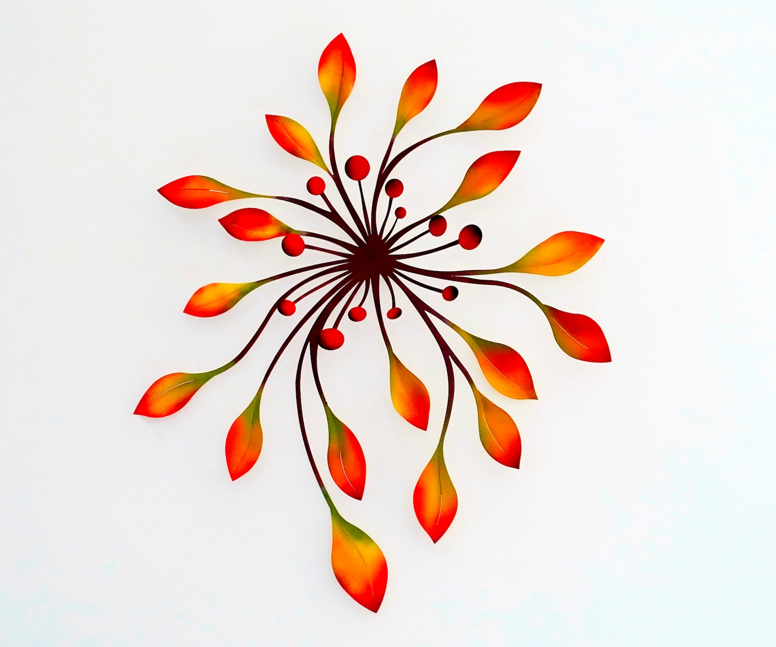 Autumn Leaves Metal Wall Art Fall Foliage Home Décor Shades Etsy