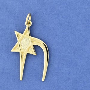 Chai Star of David, Solid 14k Gold Hebrew Symbol of Life, Bat Mitzvah gift, Chai Good Luck Symbol