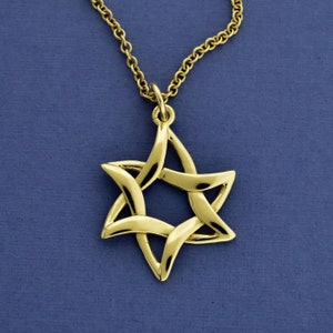 14k Jewish Star, Real Solid Gold Magen David, Star of David Bat Mitzvah Gift