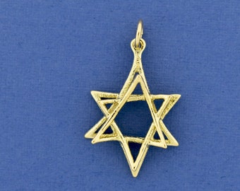 Solid 14K Star Of David, Gold Magen David Pendant, Bar Mitzvah Gift Necklace