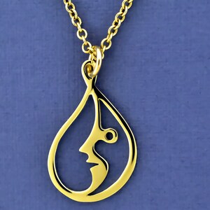 Dainty Little Face Charm, Solid 14K Gift for Her