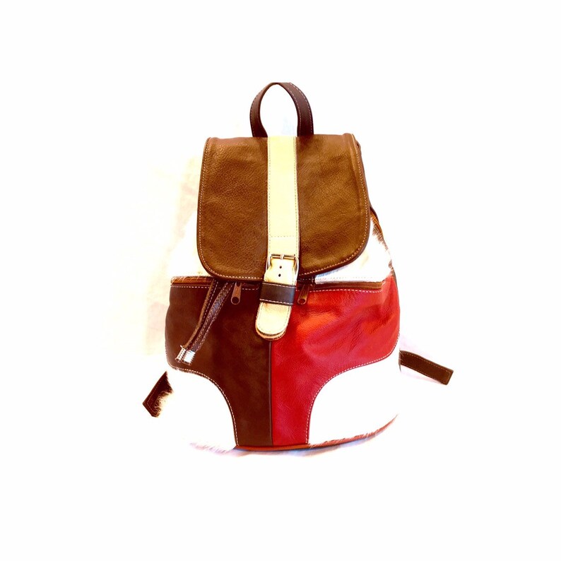 cowhide backpack