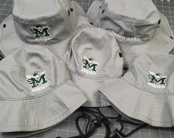 Custom Embroidered Boonie Hat, Personalized Safari Bucket Hat, UPF Sun Hat, Fishing Hiking Outdoor Hat