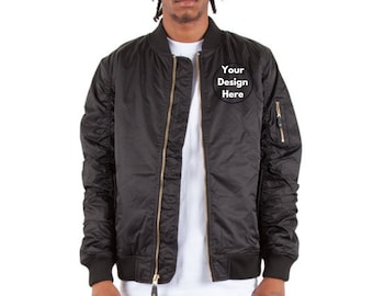 Custom Embroidered Bomber Jacket, Streetwear Jacket, Custom Vintage Jacket, Custom Logo Design Jacket, Urban Wear