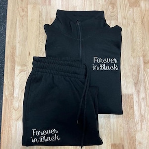 Broderade mjukisbyxor med personligt tryck, Joggingbyxor med personlig logotyp, Träningsbyxor med namn, Matchande setbyxor, Unisex loungebyxor bild 16