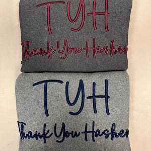 Custom 3D Puff Embroidered Sweatshirt, Personalized Raised Embroidery Crewneck, Custom Text Hoodie, Unisex Puff Stitch, Gift for Him Her image 3
