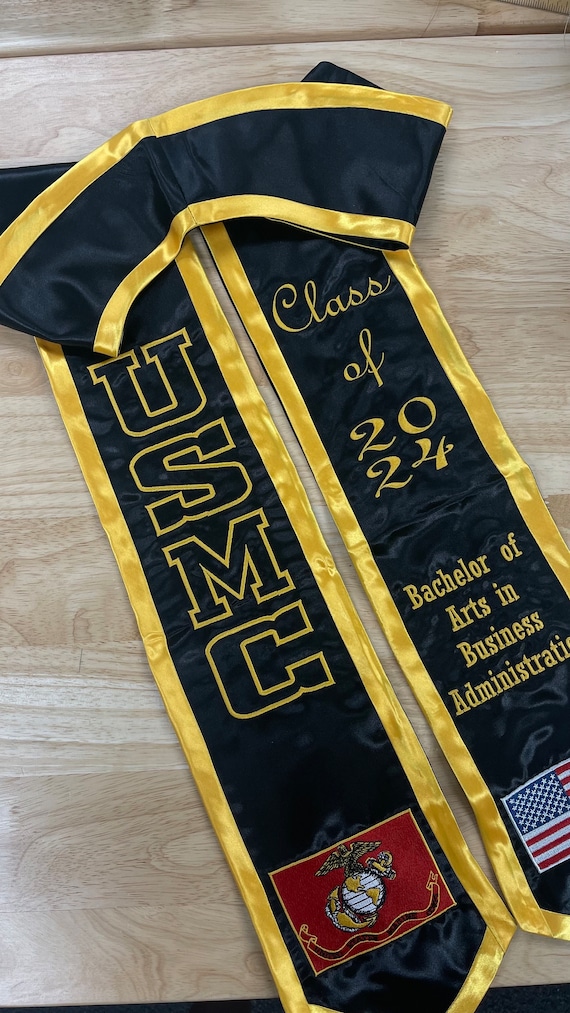 Custom College Graduation Sash, Personalized Graduation Stole, Custom Embroidery Sash, Custom Text Stole, Embroidery Stole, Graduation Sash