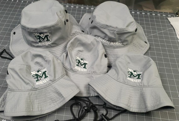 Custom Bucket Hat - Embroidered Personalized Safari Boonie, Summer Sun Hat UPF50, Jungle Fishing Hat, Father's Day Gift