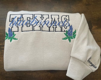Embroidered State Sweatshirt, Custom Crewneck