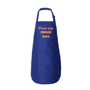 Printed Personalized Apron with pockets, Custom Apron, Mens Aprons, Womens Apron, Custom Text Apron, Photo Apron, Personalized Apron