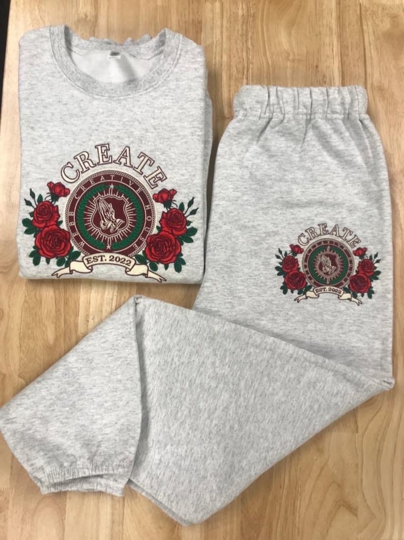 Broderade mjukisbyxor med personligt tryck, Joggingbyxor med personlig logotyp, Träningsbyxor med namn, Matchande setbyxor, Unisex loungebyxor bild 6