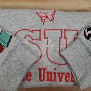 Custom Embroidered College Sweatshirt, Personalized University Crewneck, Custom School Name Shirt, Embroidered Campus Sweater, College Gift image 14
