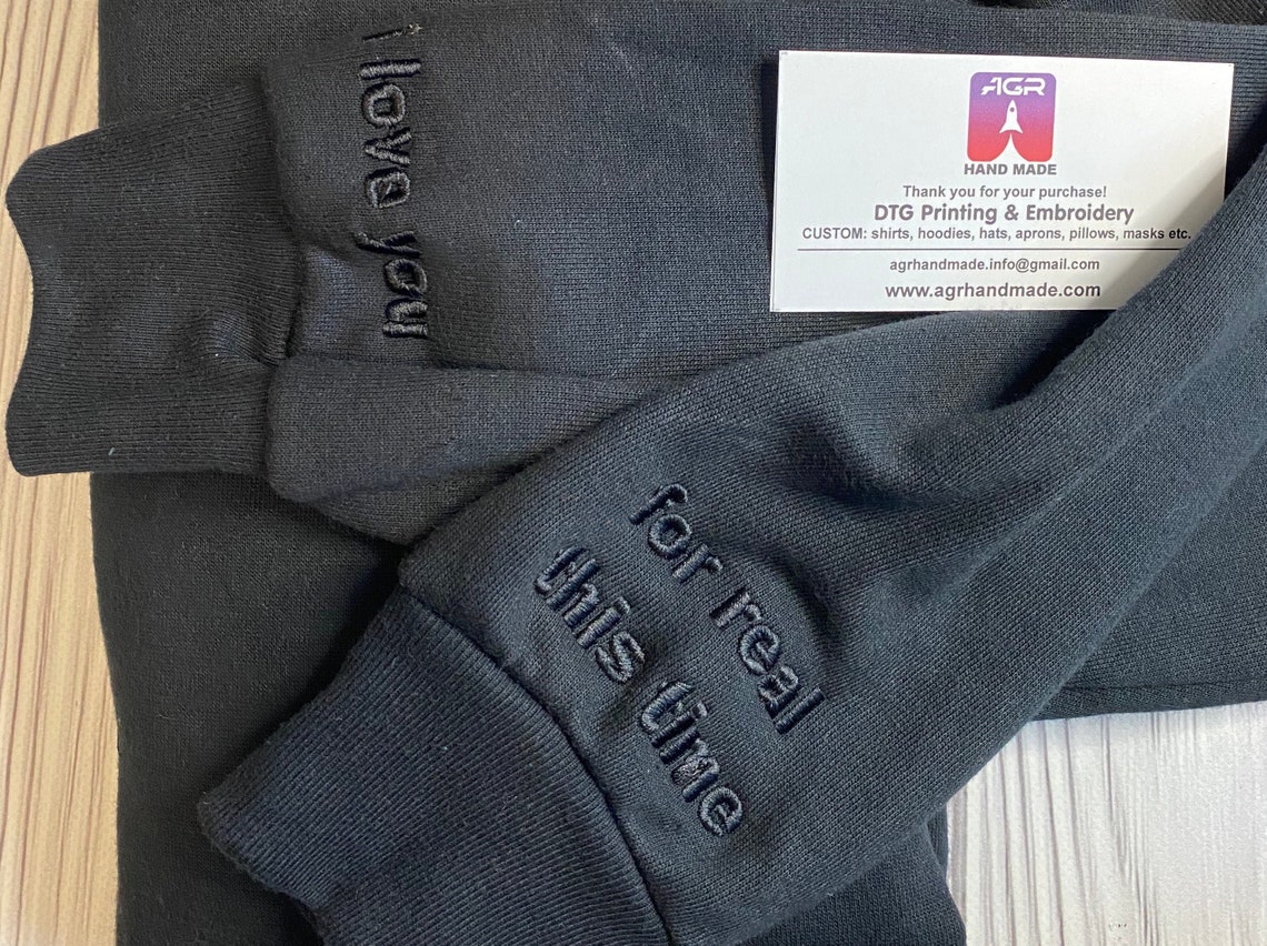 Add On Sleeve Cuff Custom Embroidery Etsy