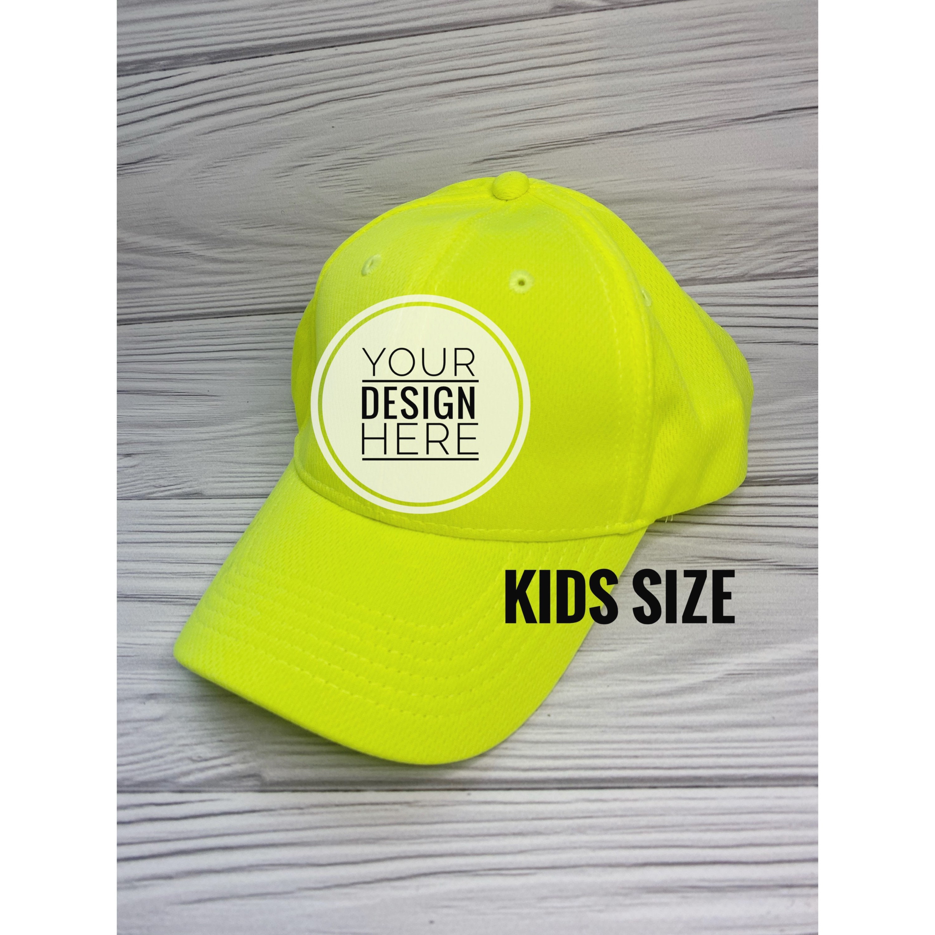 Custom Kids Cap 6 Panels Youth Cap Personalized Embroidered Etsy