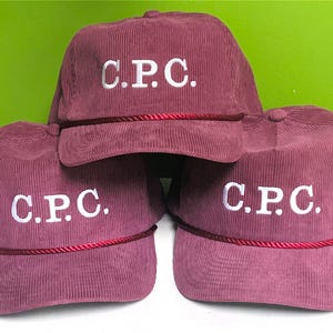 Gorra de pana personalizada, gorra snapback bordada personalizada, gorra con logo personalizado, gorra de cuerda vintage, gorra con texto personalizado, gorra de golf imagen 4