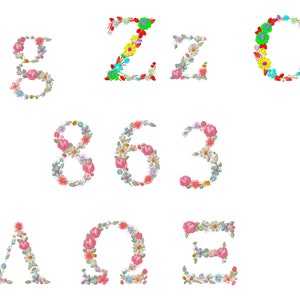 Letras de flores adicionales