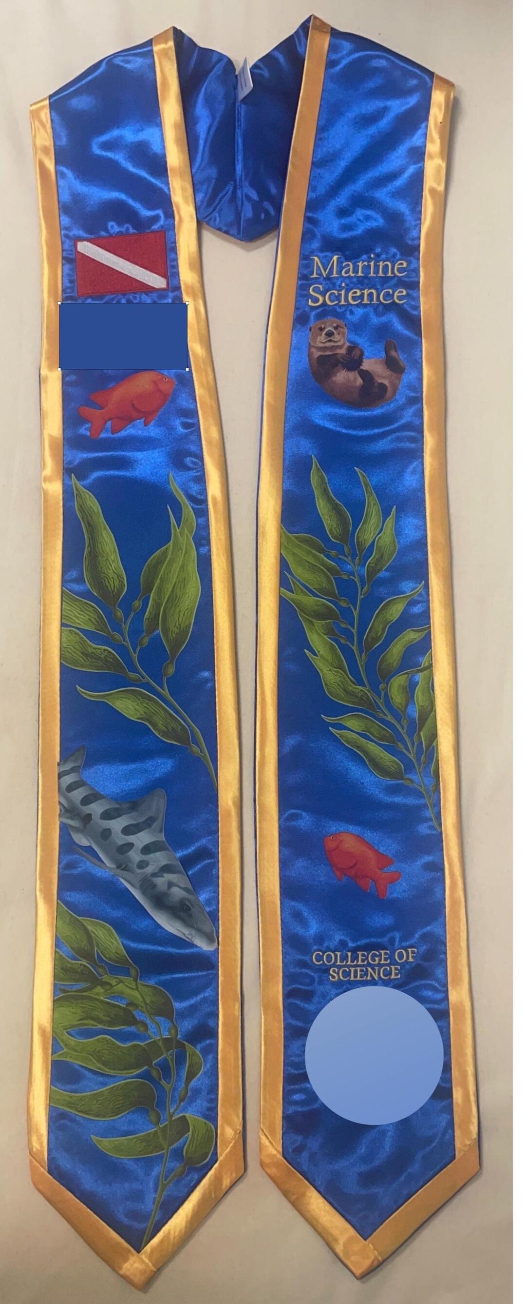 Custom Printed College Graduation Stole, Personalized Senior Sash ...