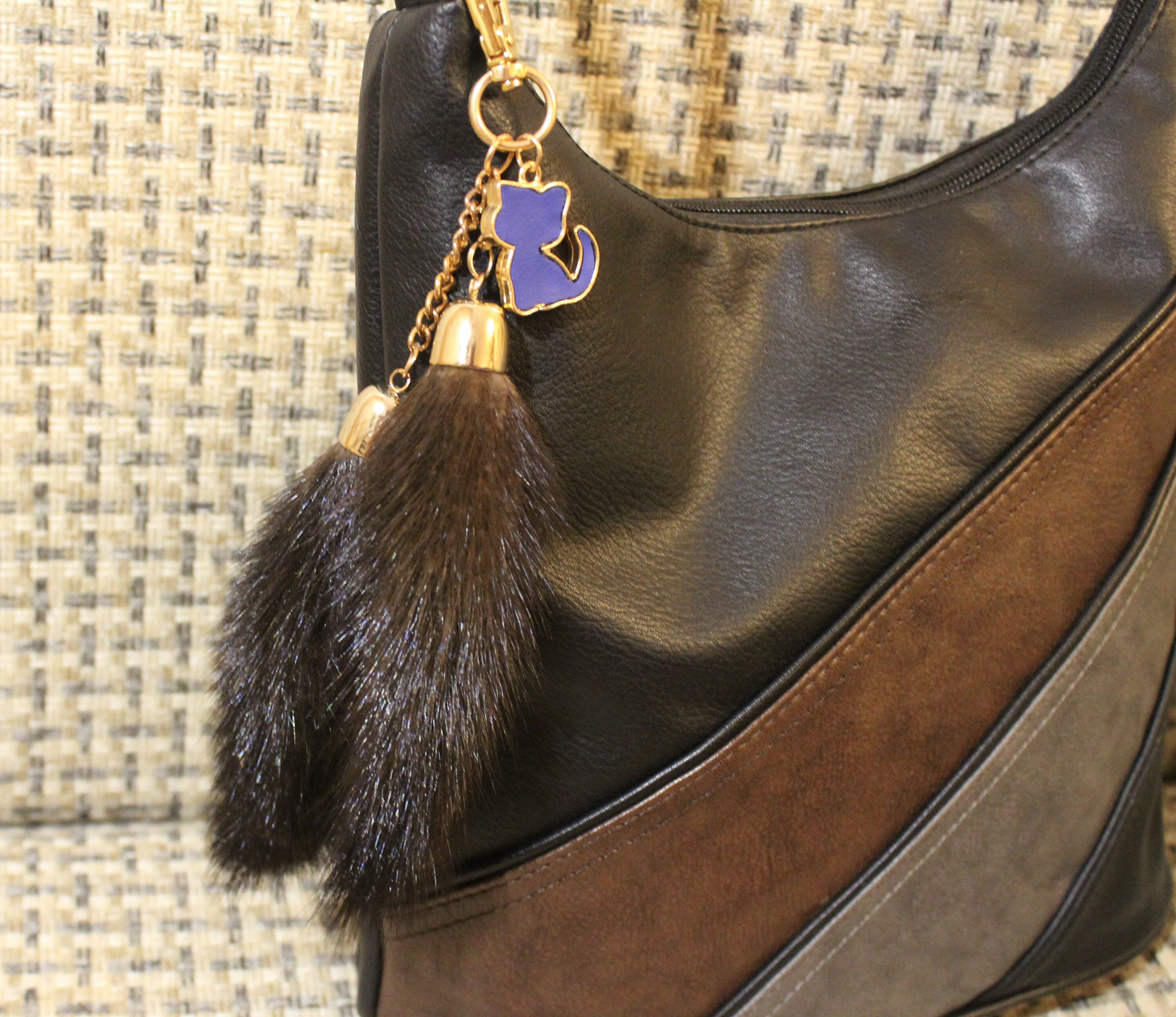 mink fur bag