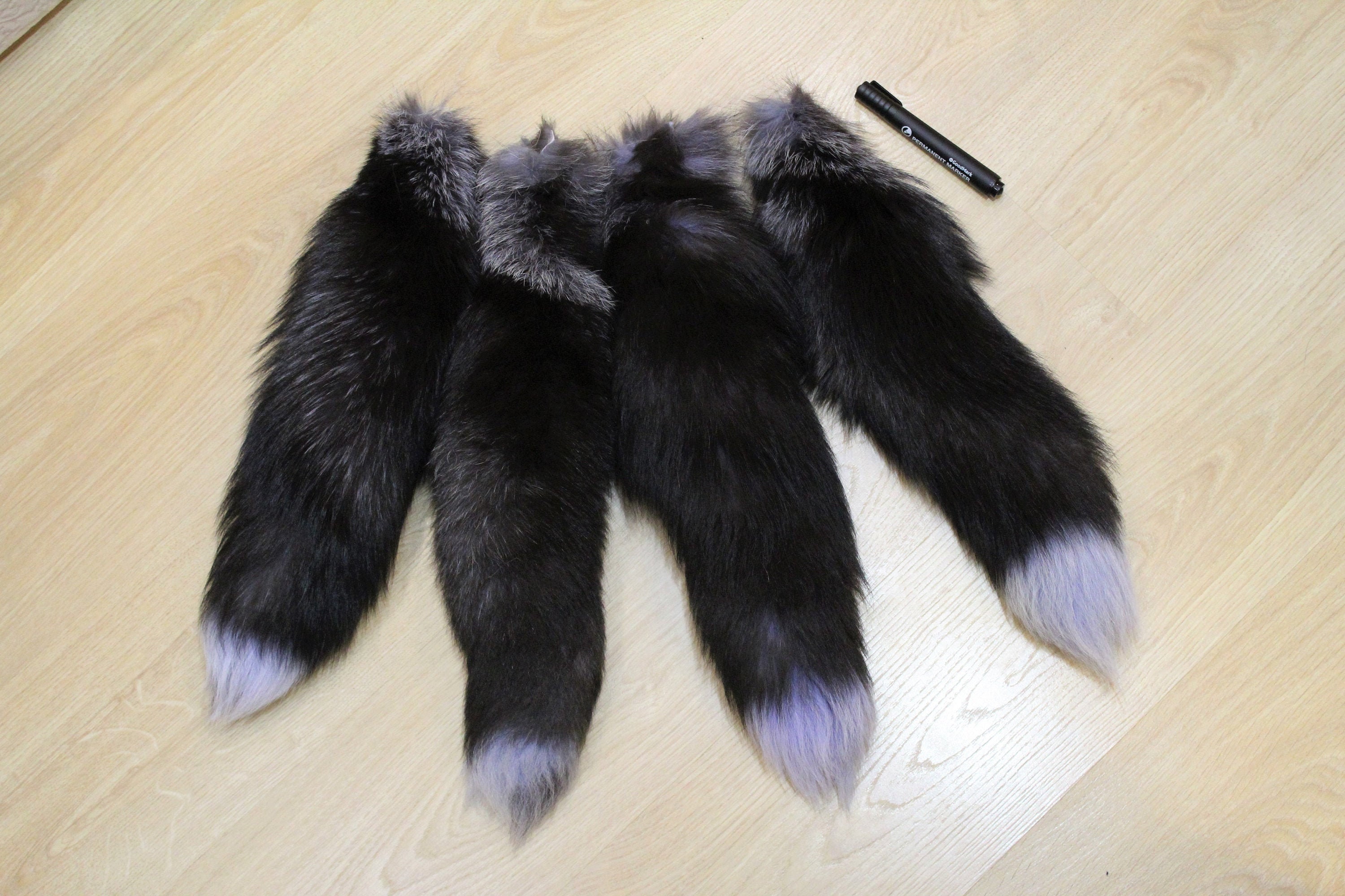 Silver Fox tailAuthentic Animal Fur Tails fox tailGenuine | Etsy