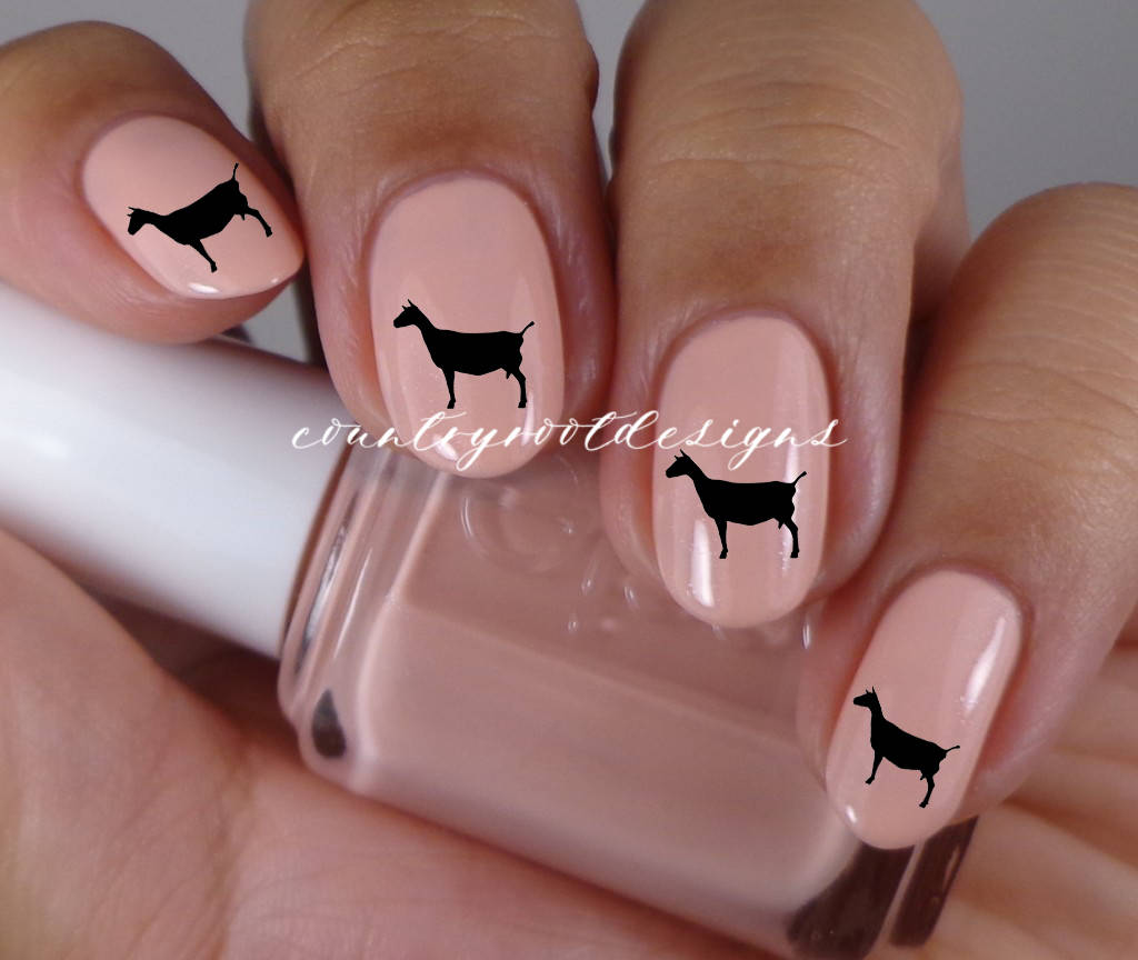 Dairy Goat Vinyl Fingernail Decals Nail Art Animal Nail Art Etsy