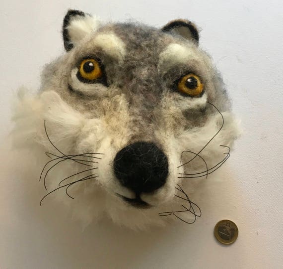 Needle felted Wolf by feltfactory fauxfauna Etsy