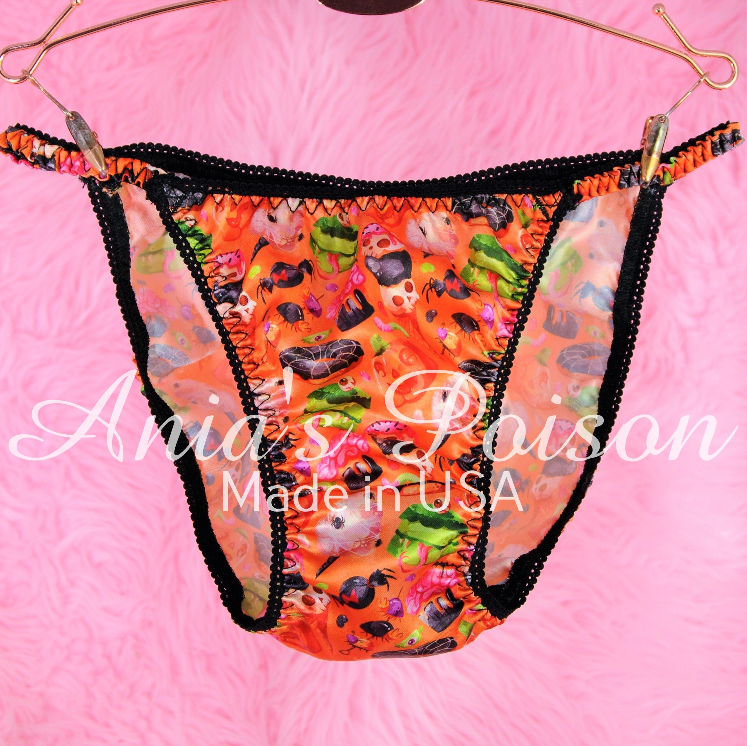 Halloween Panties VTG 80s Style SATIN Trick or Treat Spooky Etsy
