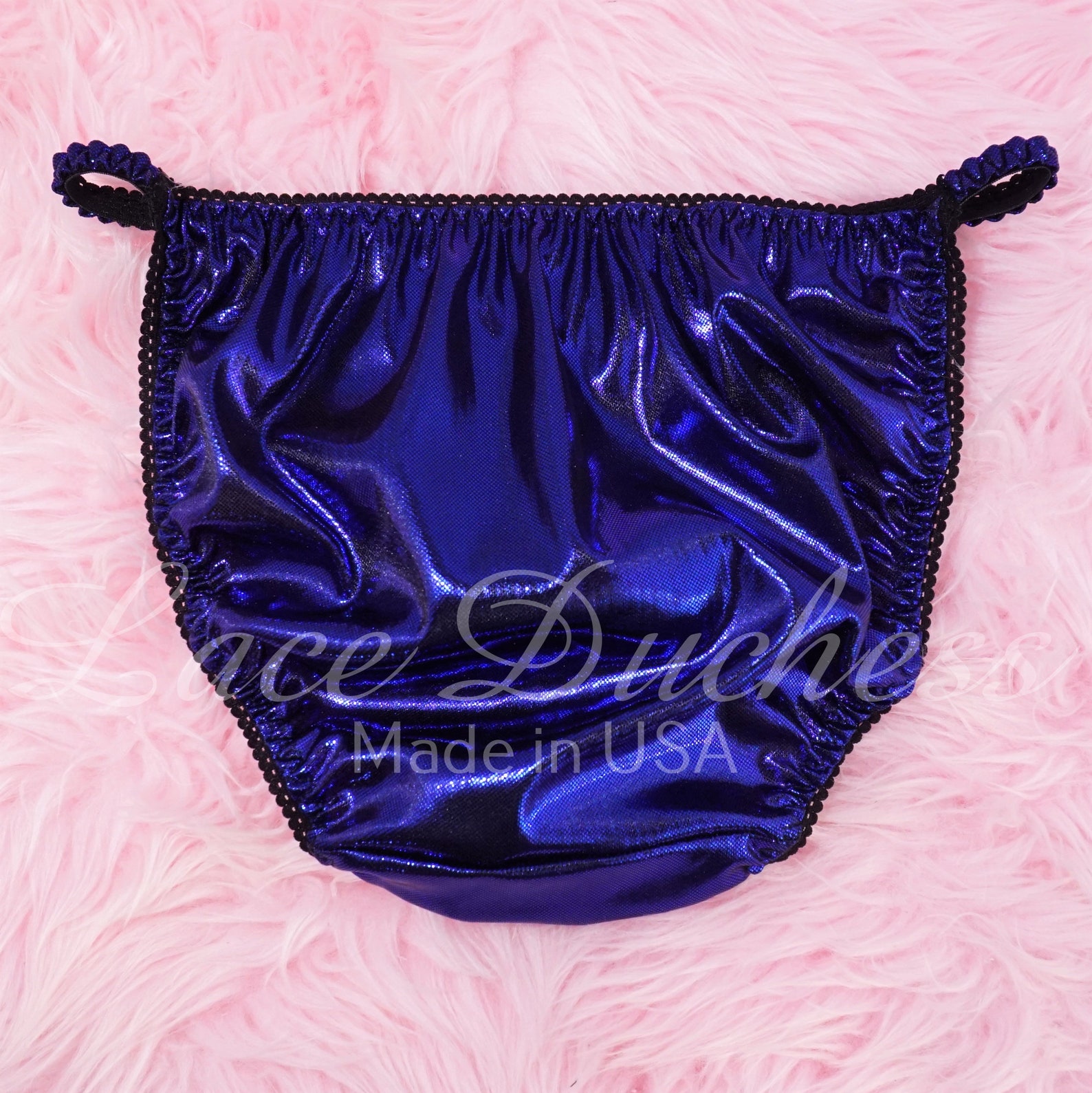 Mutandine Bikini Donna Royal Blu Foil Metallizzato - Smodate E Stringate Duchesse