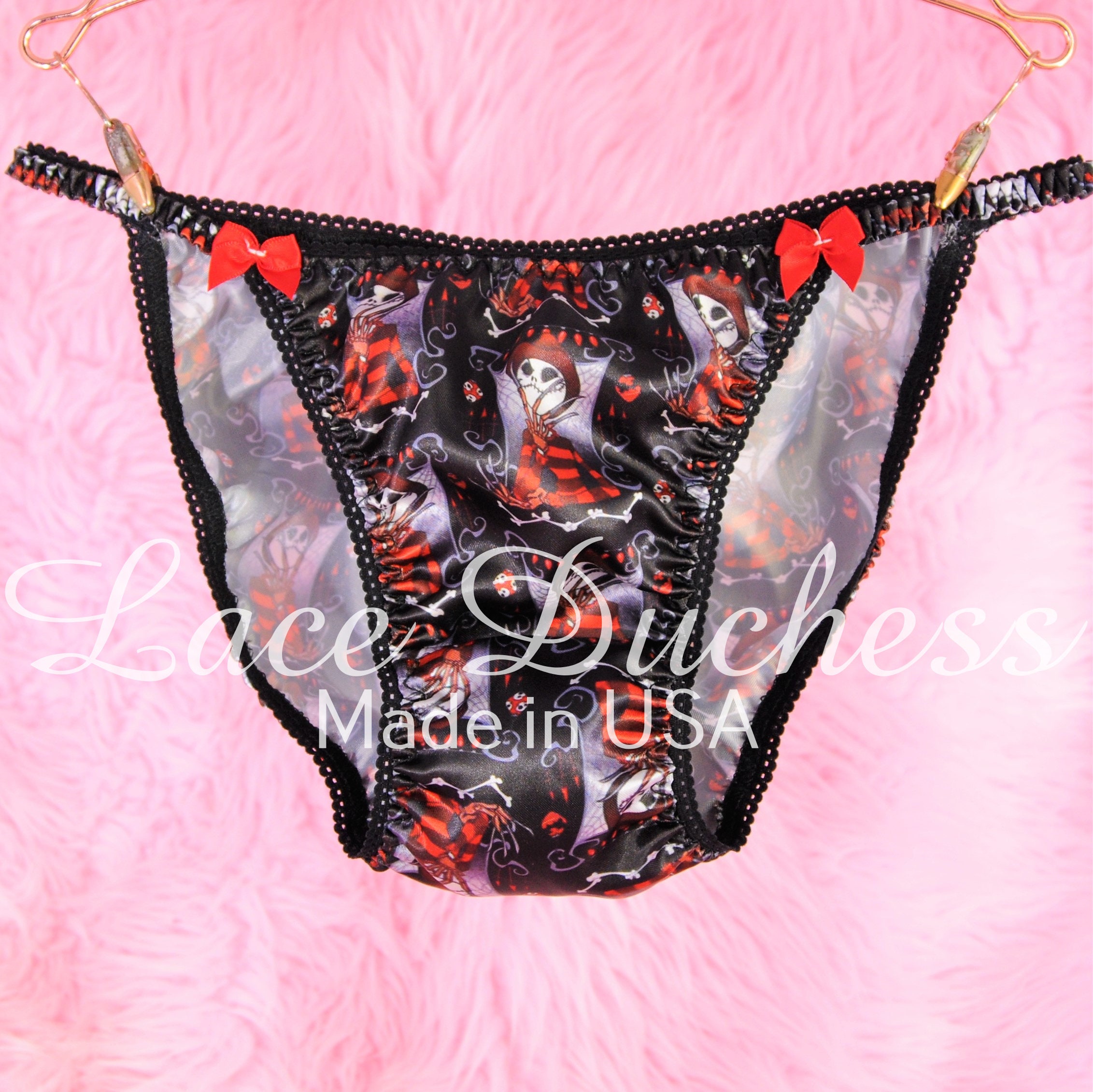 Halloween Panties VTG 80s Style SATIN Jack Skellington Dressed Etsy