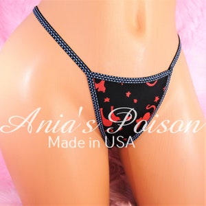 Super Comfortable 'SAMARA' V-back Lycra G-string Can Be PERSONALISED Thong  / G-string With Clips Exotic Handmade in Australia -  Canada