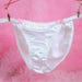 VTG style Joe Boxer like ladies shiny high gloss SATIN SHINY Bridal White string bikini panties S - Xl