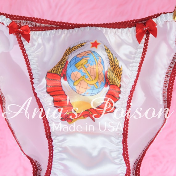 Mutandine Bikini Donna In Raso Sissy DUCHESSA – Blu E Argento Con Stelle, Taglie 5-9