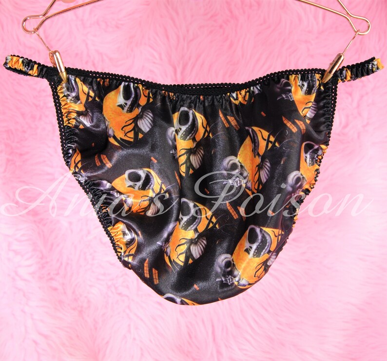 HALLOWEEN Panties Jack Skeleton Satin ladies shiny high gloss Etsy