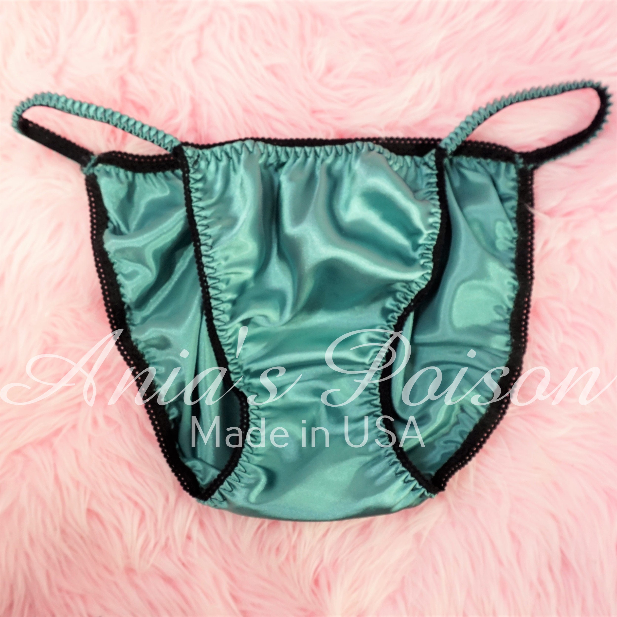 Teal Satin Panties -  Canada