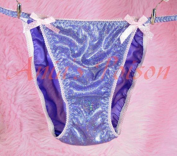 VTG Style Silky Smooth Soft Lilac Satin Shiny Wetlook Ladies High