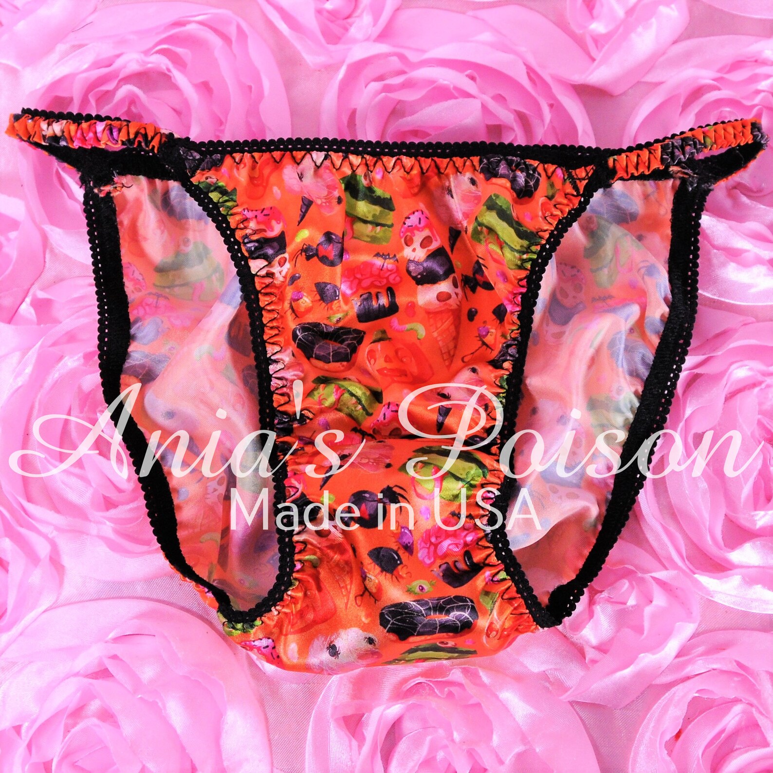 Halloween Panties VTG 80s Style SATIN Trick or Treat Spooky Etsy
