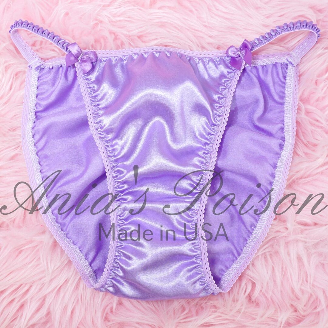 Halloween Classic 80's Cut Satin Panties White Alice In Wonderland Lace Duchess Wet Look Ladies String Bikini Panties Sz 6 7 8 Halloween Classic 80's Cut Satin Panties White Alice In Wonderland Lace Duchess Wet Look Ladies String Bikini Panties Sz 6 7 8