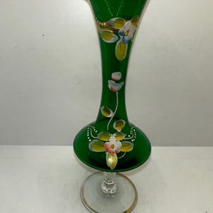 Vintage Hand Blown Hand Painted Kreiss Vase