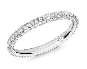 Gemopoli diamond multistone full eternity ring in 18ct white gold