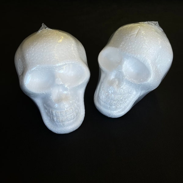 Halloween Crafting Styrofoam Skull