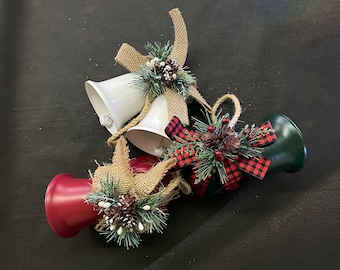 Christmas Bells with Greenery Hanging Ornament