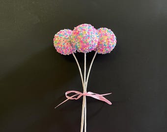 Christmas Candy Land Cake Pop with Sprinkles Trio Pick