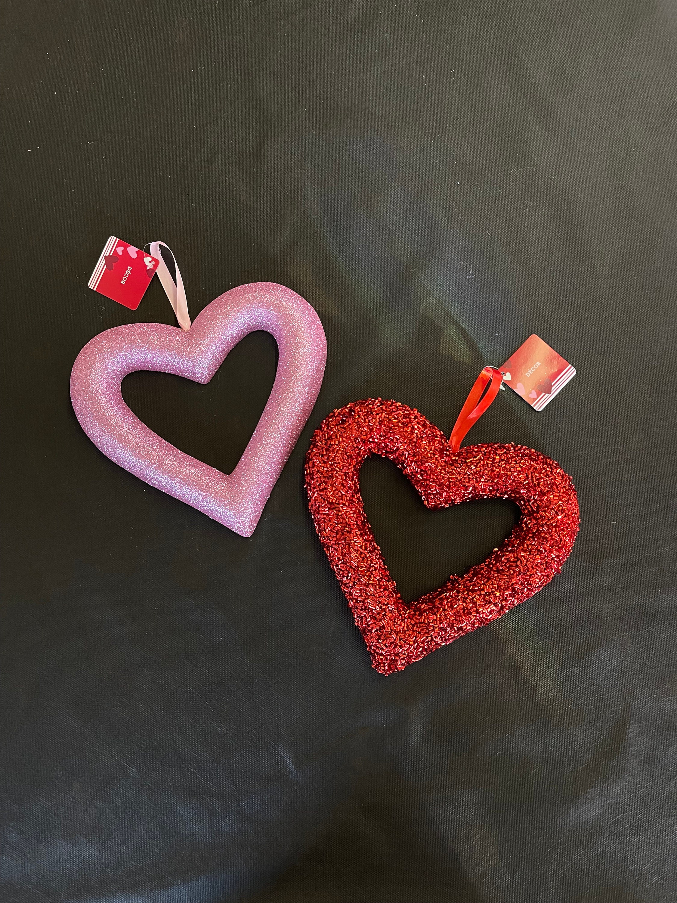 GLITTER HEARTS RED Eleganza Glitter Stickers Invitations Crafts Cards 4  Sizes