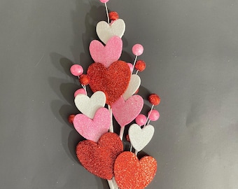 Valentine’s Glitter Hearts and Berries Pick