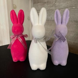 Easter 8” Flocked Bunny Decor