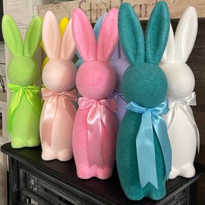 Easter 18.5” Flocked Bunny Decor