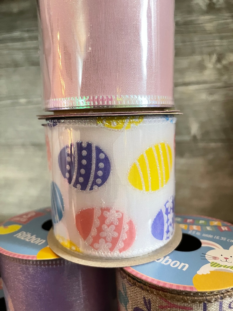 Easter Wire Edge Ribbon Eggs